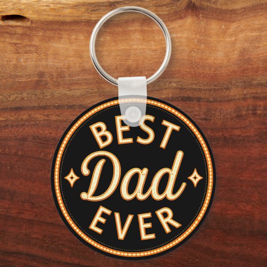 Best Dad Ever  – Bold, Proud & Stylish キーホルダー (裏面)