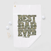 Best Dad Ever Camo Vintage Engraving Design_1 ゴルフタオル (インサイチュ)
