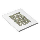 Best Dad Ever Camo Vintage Engraving Design_1 ノートパッド (アングル)