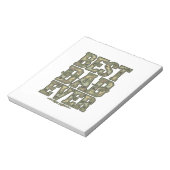 Best Dad Ever Camo Vintage Engraving Design_1 ノートパッド (回転)