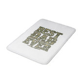 Best Dad Ever Camo Vintage Engraving Design_1 バスマット (アングル)