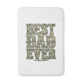 Best Dad Ever Camo Vintage Engraving Design_1 バスマット (正面縦)