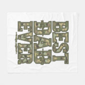 Best Dad Ever Camo Vintage Engraving Design_1 フリースブランケット (正面(横))