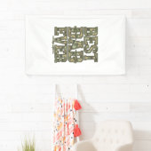 Best Dad Ever Camo Vintage Engraving Design_1 横断幕 (インサイチュ)