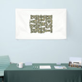 Best Dad Ever Camo Vintage Engraving Design_1 横断幕 (トレードショー)