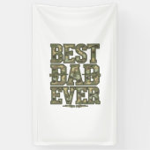 Best Dad Ever Camo Vintage Engraving Design_1 横断幕 (縦)