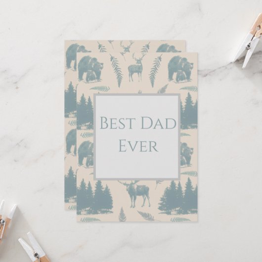 Best Dad Ever Card カード (正面/裏面インサイチュ)