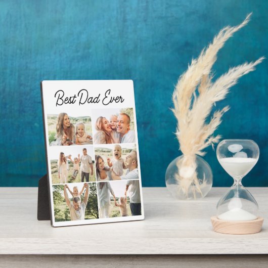 Best Dad Ever Custom 6 Photo Collage フォトプラーク (側面)