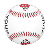 Best Dad Ever Custom Image Baseball 野球ボール (裏面)