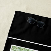 Best Dad Ever Custom Multi Photo Collage Grid ビーチタオル (インサイチュ)