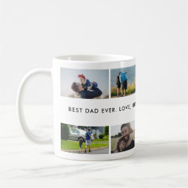 Best Dad Ever Custom Photo Collage コーヒーマグカップ
