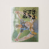 Best Dad Ever Custom Photo From Son Black Script ジグソーパズル (縦)