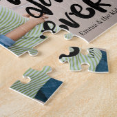 Best Dad Ever Custom Photo Gift From Wife Kids ジグソーパズル (側面)