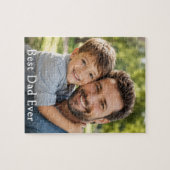 Best Dad Ever Custom Photo Keepsake ジグソーパズル (横)