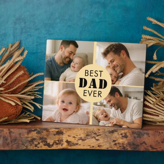 Best Dad Ever Custom Photo | Personalized Father’s フォトプラーク (側面)