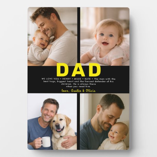Best Dad Ever Custom Photo | Personalized Father’s フォトプラーク (正面)