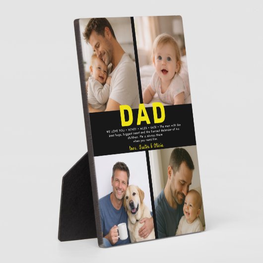 Best Dad Ever Custom Photo | Personalized Father’s フォトプラーク (側面)