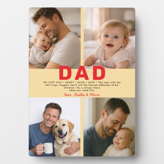 Best Dad Ever Custom Photo | Personalized Father’s フォトプラーク (正面)