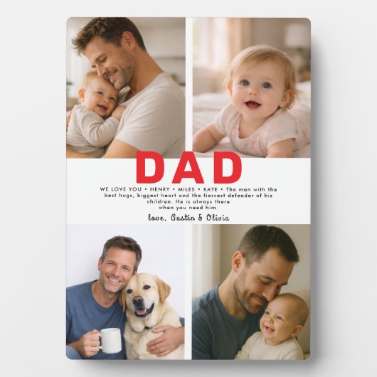 Best Dad Ever Custom Photo | Personalized Father’s フォトプラーク (正面)