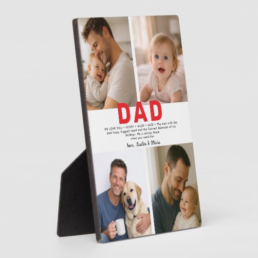 Best Dad Ever Custom Photo | Personalized Father’s フォトプラーク (側面)