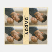 Best Dad Ever Custom Photo | Personalized Father’s フリースブランケット (正面(横))