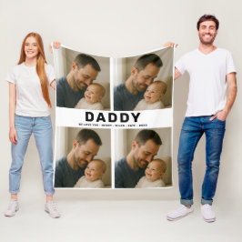Best Dad Ever Custom Photo | Personalized Father’s フリースブランケット