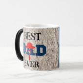Best dad ever cute photo モーフィングマグカップ (正面左)