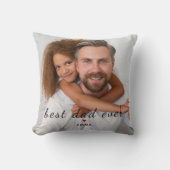 Best Dad Ever Cute Red Heart Customs Photo & Text クッション (正面)