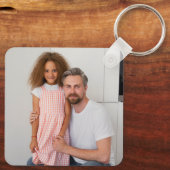 Best Dad Ever Cute Red Heart Two Photo Images  キーホルダー (裏面)