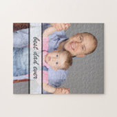 Best Dad Ever Family Photo Quote Design ジグソーパズル (横)