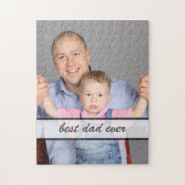 Best Dad Ever Family Photo Quote Design ジグソーパズル