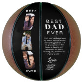 Best Dad Ever Father’s Day Photo Collage Gift バスケットボール (縦)
