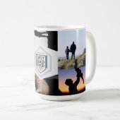 Best Dad Ever Fatherhood Typography Design コーヒーマグカップ (正面右)