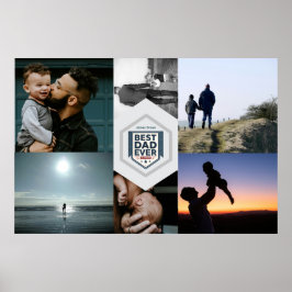 Best Dad Ever Fatherhood Typography Design ポスター