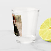 Best dad ever father's dad gift photo name simple  ショットグラス (右)