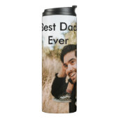 Best dad ever father's dad gift photo name simple  タンブラー (回転左)
