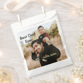 Best dad ever father's dad gift photo name simple  フェイバーバッグ (クリップ留めされた状態)