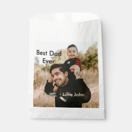 Best dad ever father's dad gift photo name simple  フェイバーバッグ