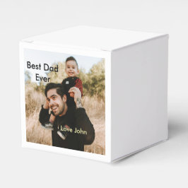 Best dad ever father's dad gift photo name simple  フェイバーボックス