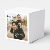 Best dad ever father's dad gift photo name simple  フェイバーボックス (裏面サイド)