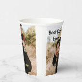 Best dad ever father's dad gift photo name simple  紙コップ (右)