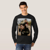 Best dad ever father's dad gift photo name simple  tシャツ (正面フル)