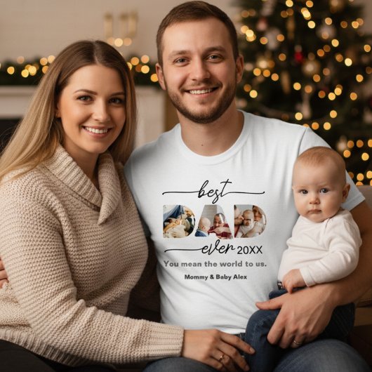 Best dad ever| Father's Day Dad Cut out 3 Photos Tシャツ