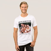Best Dad Ever Fully Customizable Family Hug Photo トライブレンドＴシャツ (正面全面)