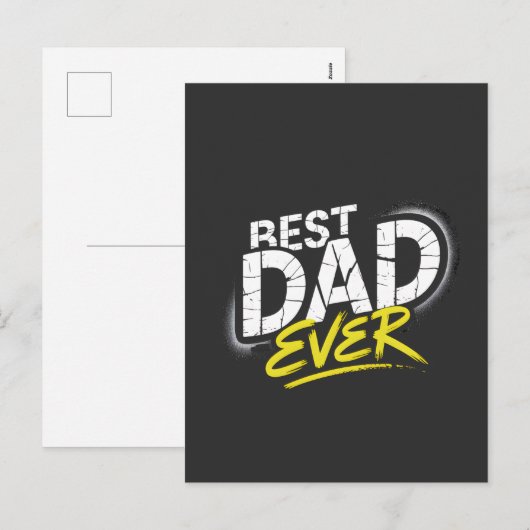 Best Dad Ever Graffiti Art シーズンポストカード (正面/裏面)