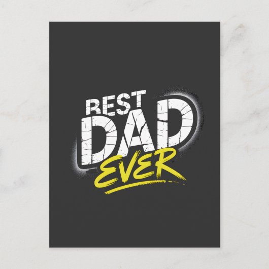 Best Dad Ever Graffiti Art ポストカード (正面)