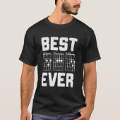 Best Dad Ever Guitar Chords D-A-D Father Guitarist Tシャツ (正面)