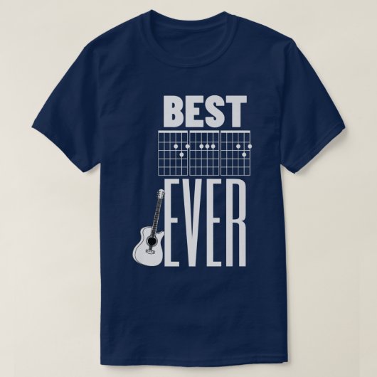 Best Dad Ever Guitar Player Chord NotesGuitar130 Tシャツ (デザイン正面)