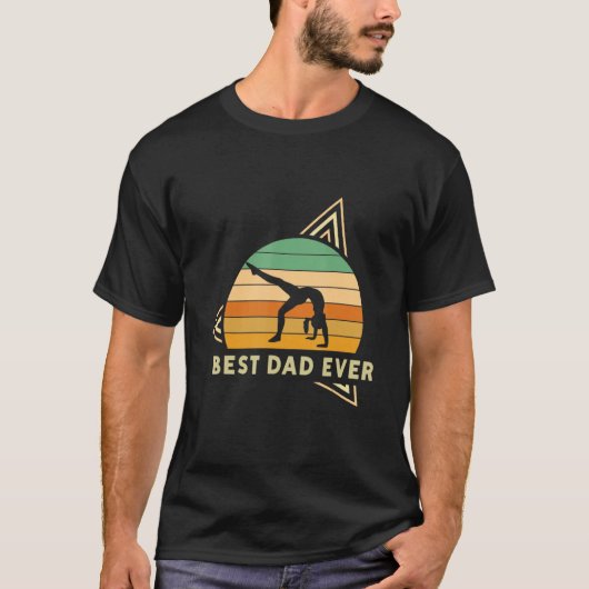 Best Dad Ever Gymnastic Sports Gymnast Tシャツ (正面)