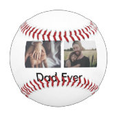 best dad ever happy father's day add your photo  野球ボール (裏面)